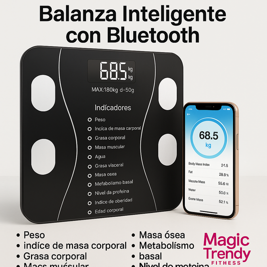 BALANZA SMART BLUETOOTH RECARGABLE 💖💪🏻🤩